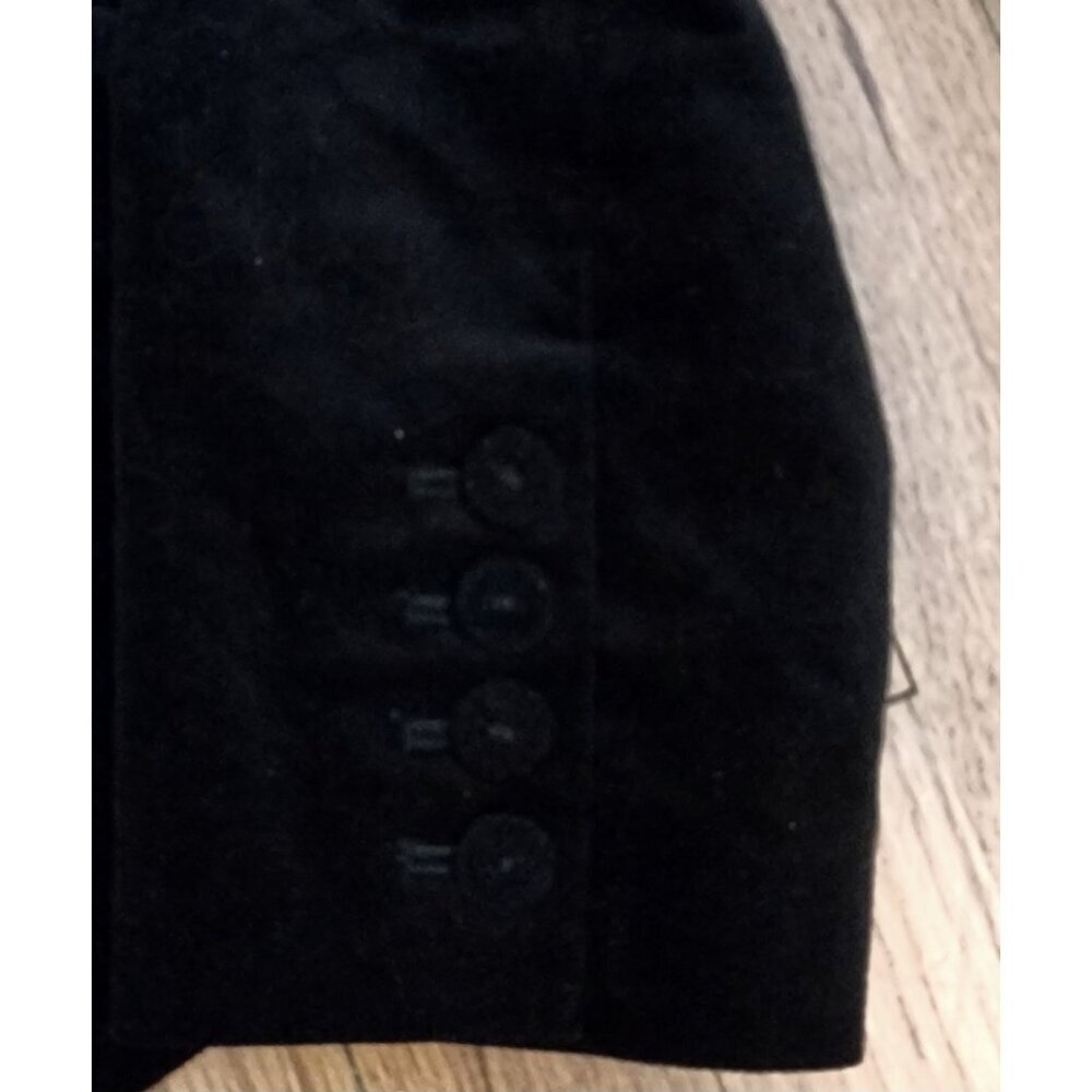 Talbots Velvet Blazer Jacket Women 0 0p Petites Black Cotton Single Vent Formal - Picture 4 of 10